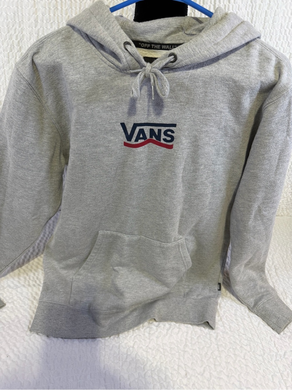Vans Gray Pullover Hoodie with Navy and Red Logo
